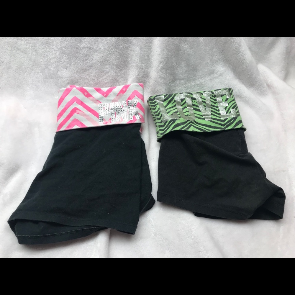 2 Pairs of PINK Yoga Shorts